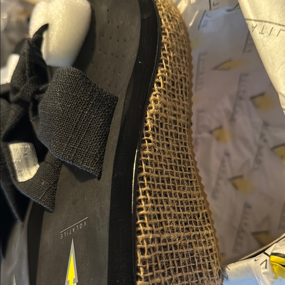 Volatile Black Sandals with Pom-Pom Detail - Picture 8 of 10